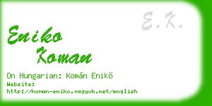 eniko koman business card